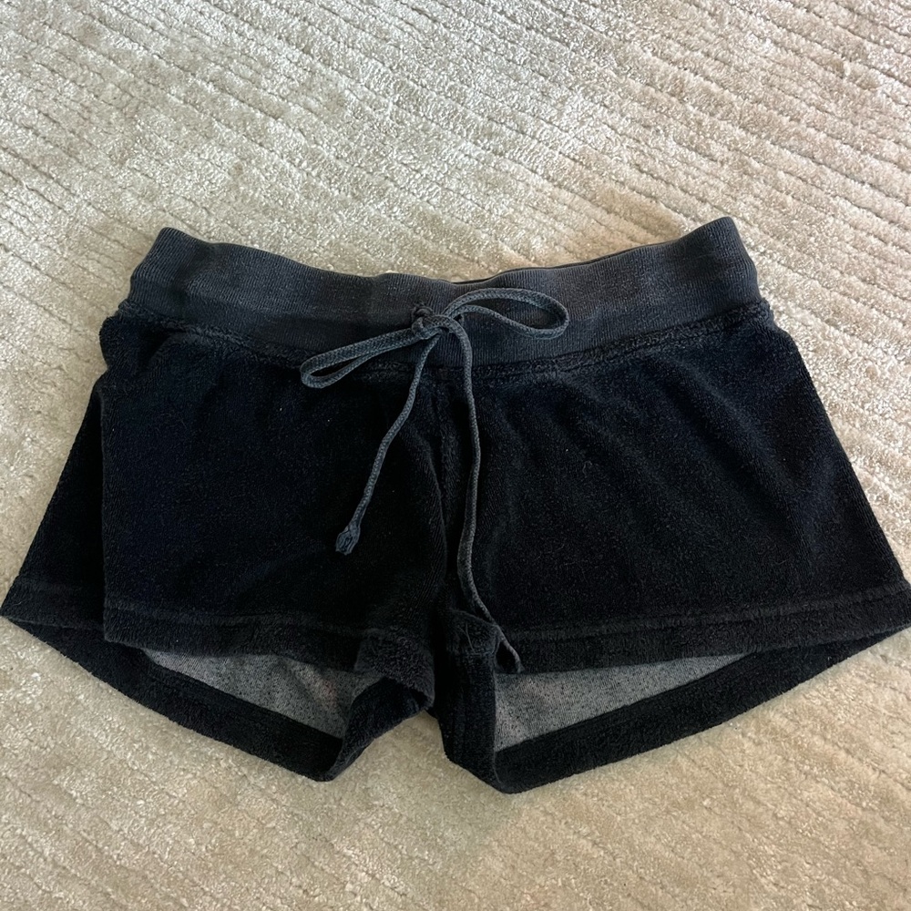 Women's Black Hard Tail Drawstring Shorts
